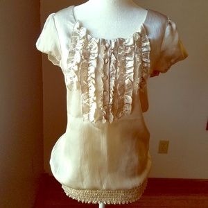 Shimmery cream blouse